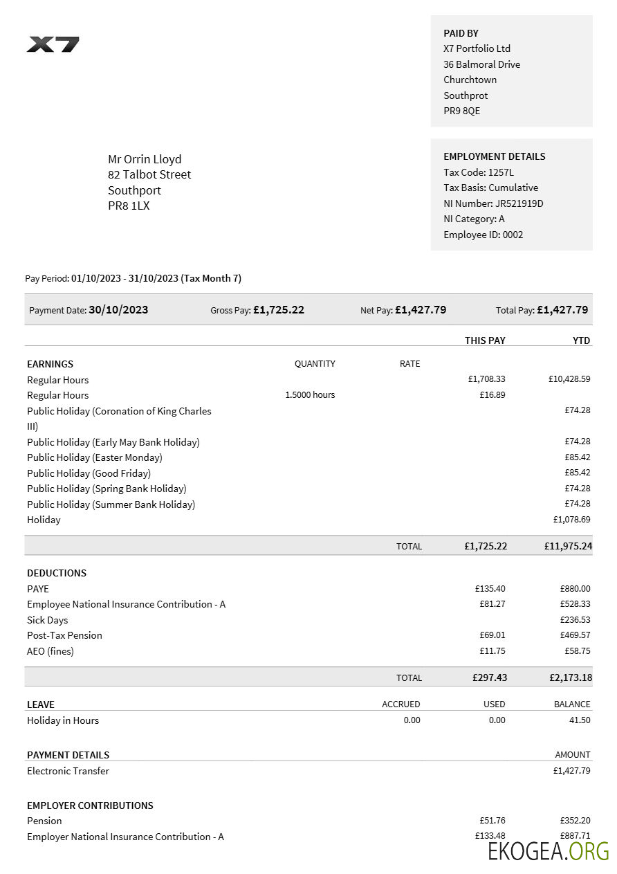Modèle de fiche de paie X7 Portfolio aux formats Word et PDF.pdf, 1